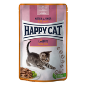 Happy Cat Kitten & Junior Land Ente v aluminijskih vrečkah- Raca 20 x 85 g