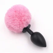 Gardj Europe Bunny plug, paket 3 kosov, črn z roza repom, začetni paket 3 kosov
