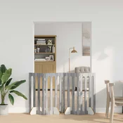 Preklopna ogradica za kucne ljubimce 4 pcs Sivi Sonoma