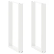 Noge za barski stol U-oblika 2 kom Bijele 50 x (90-91) cm Celik