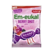 shumee Em-eukal Berry Shot bonboni brez sladkorja, sadni užitek z jagodami 75 g