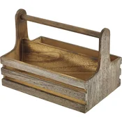 GENWARE Stojalo za jedilni pribor/začimbe, leseno, 180 mm, dolžina: 202 mm, širina: 152 mm