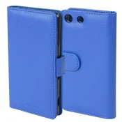Cadorabo Cadorabo Ohišje, združljivo z Sony Xperia M5 v neptunova modra - Zaščitni ovitek z magnetnim zapiranjem in 3 režami za kartice, (20547732)