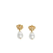 Juicy Couture Uhani Heritage Crown & Pearl Drop zlata