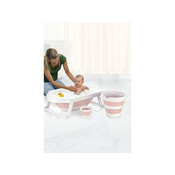 Kvts1 - Pink WhitePink Baby Bathtub Set (3 Pieces)