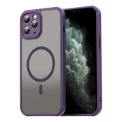 Hibridni ovitek HaloFrost II MagSafe za iPhone 11 Pro - purple