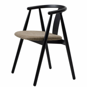 Črn/bež jedilni stol Relate – Unique Furniture
