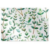 Decormat Podloga za zaščito tal Zelene veje 140x100 cm 15 cm
