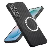 Premium maskica Techsuit Aramid Fiber s MagSafe podrškom za Samsung Galaxy S26 Plus - Black