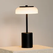 Nuura Aps Nuura LED-akumulatorska namizna svetilka Blossi, višina 26 cm, črna/opal - Skandinavski - črna, opal - Kovina