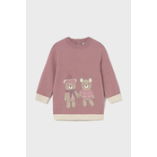 Mayoral Pletena obleka 2911 Roza Relaxed Fit