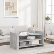 Stolic za kavu siva boja betona 100 x 50 x 50 cm od drva