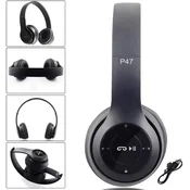 Bežicne bluetooth slušalice P47, Crne