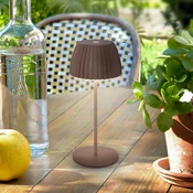 Briloner LED-akumulatorska namizna svetilka Brilo unplugged Riffle, 20 cm, umbrasand - Dnevna soba/jedilnica - Kovina