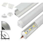 V-TAC ALU profil za LED trak 2m KOTNI- komplet