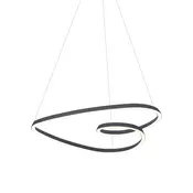 Skandinavska viseča svetilka črna 72 cm vklj. LED s 3-stopenjskim zatemnjevanjem - Circuit