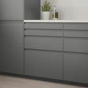 VOXTORP Front fioke, tamnosiva, 60x10 cm