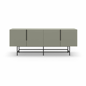 Zelena/siva nizka komoda 200x77,5 cm Eldia – Marckeric