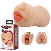 LyBaile Masturbator 2v1 usta vagina cyberskin Soft Skin 17 cm Crazy Bull Zoey