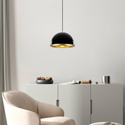 Crna/u zlatnoj boji viseca svjetiljka s metalnim sjenilom o 30 cm Ferenci – Opviq lights