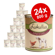 5 + 1 gratis! 6 x 800 g Lukullus Naturkost Adult/Junior - Adult: govedina i puretina (bez žitarica)