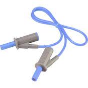 VOLTCRAFT Visokofleksibilni varnostni merilni kabel [lamelni vtič 4 mm-lamelni vtič 4 mm] 0.5 m modre barve MSB-501 10 A