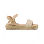 MTNG za ženske/dekleta. 48963 Sandali Beige Pad (33), Bež, Tkanina, Ravna stran, Zaponka, Priložnostno, otroška moda