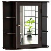 COSTWAY Kopalniška omarica z ogledalom 65 x 17 x 64 cm, (5000073888)