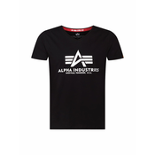ALPHA INDUSTRIES Majica, crna / bijela