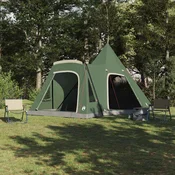 vidaXL vidaXL Teepee šotor s streho s shranjevanjem Zelena 545 x 450 x 295 cm, (5000091140)
