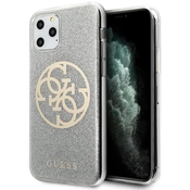 Guess zaščitni ovitek Silver Glitter 4G Circle Logo, Iphone 11 Pro