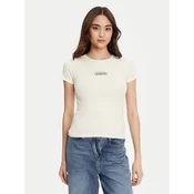 Guess Jeans Majica W5YP37 KA0H1 Écru Slim Fit