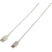 Renkforce Renkforce USB kabel USB 2.0 USB-A vtič\, USB-A vtičnica 3.00 m prozorna RF-4538152, (20417248)