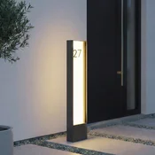 Lindby LED-svetilka Selqa, hišna številka, antracit, IP65 - Sodobni - antracit, bela - Kovina