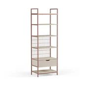 Jeklen regal v barvi terakote 60x179,5x40 cm Amara – Marckeric