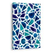 Slika turkizna abstrakcija geometrijskih elementov - 20x30