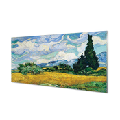 tulup.si Zidna obloga za kuhinju Art travnik ciprese 120x60 cm
