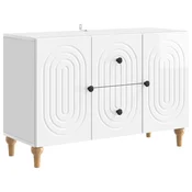 Vidaxl TV omarica Bela visok sijaj 89 x 34,5 x 60 cm Inženirski les