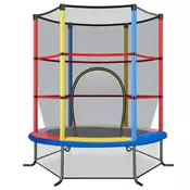 Northix Otroški trampolin O140 cm z mrežo nosilnost 135 kg