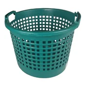 Okrogla zelena košara z odprtinami 50 cm