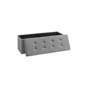 Songmics Shranjevalna klop 110x38x38 cm Siva