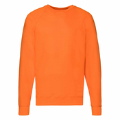 Orange Mens Sweatshirt Lightweight Raglan Sweat Fruit of the Loom