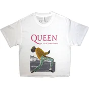 Queen Wembley Stadium Magenta Logo White M Ženske Majica