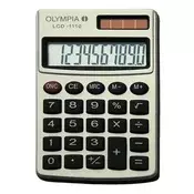 Džepni kalkulator OLYMPIA LCD-1110, 10 znamenaka, srebrna, 941901000