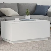 Stolic za kavu s LED svjetlima bijeli 90 x 50 x 40 cm