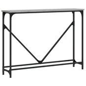 Vidaxl Konzolna mizica siva sonoma 102x22,5x75 cm inženirski les