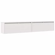 MAISON CHIC Stenska omarica - Zidna omarica 2 kosa bela 100x30x35 cm trdna borovina iu713, (22062843)