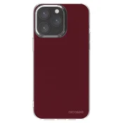 Silikonski prozorni ovitek za Apple iPhone 15 Pro Max - Burgundy red