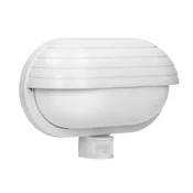 MUSAM, vrtna svetilka s senzorjem gibanja 180 stopinj, 1x60W, E27, IP44, z roleto, plastika, bela