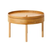 Okrogla stranska mizica v borovem dekorju o 60 cm Viborg – Premier Housewares